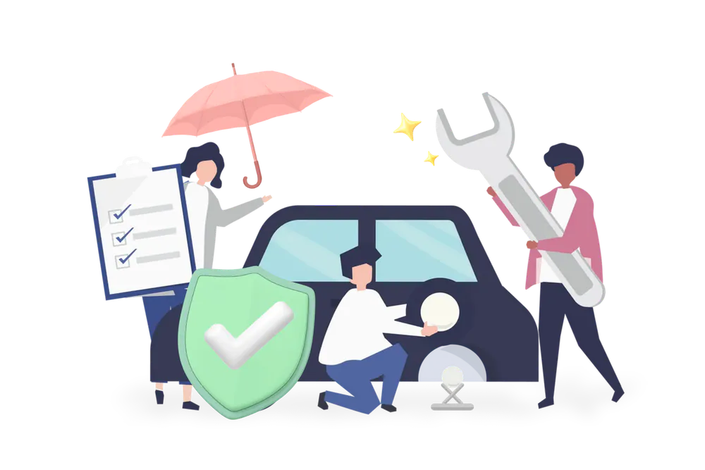 Illustration of a car check report